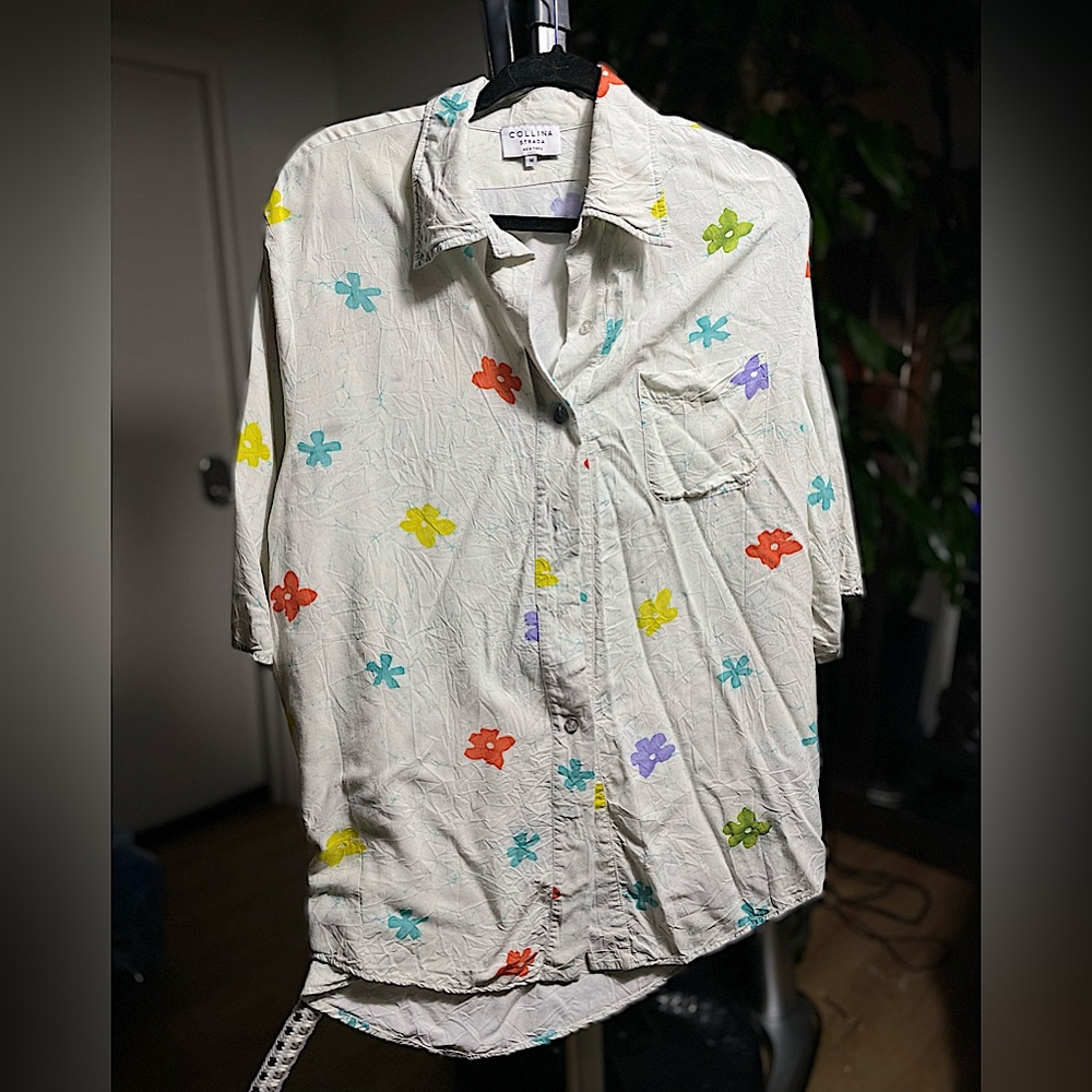 Collina Strada Floral Button Down Shitt